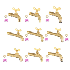 Freeze Resistant Key Operated Outdoor Tap Double Flows Control Ice Proof Water Spouts Cold Weather Keyed Faucet for Garden