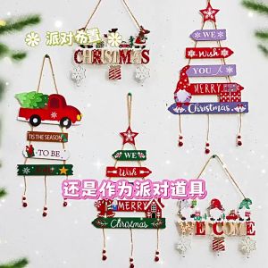 Đồ Treo Tường Trang Trí Noel Chrismas - Bảng Gỗ Chỉ Dẫn Chủ Đề Giáng Sinh Hot Trend Biển Treo Quán Cafe Khách sạn