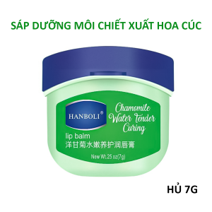 Sáp Dưỡng Môi HANBOLI Hủ 7g Dưỡng Ẩm Làm Hồng Môi Tự Nhiên – Chiết Xuất Từ Hoa Hồng Mật Ong Hoa Cúc Vaseline