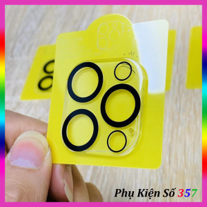 Cường lực camera iphone dán trong suốt HD 3D đế Vàng chống phản chiếu cam khi chụp ảnh ban đêm tặng lau