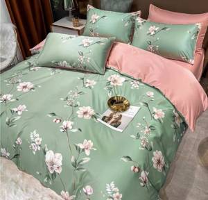 Premium Quality Set With Comforter Thick Duvet King size queen size Washing Real Silk Solid Color Embroidery European Style Bedding