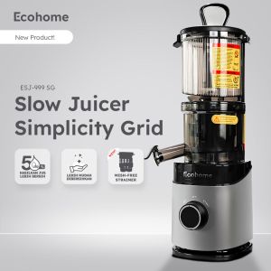 ECOHOME Slow Juicer Simplicity Grid ESJ999SG Pengekstrak Buah Muat 1 Nanas GARANSI RESMI