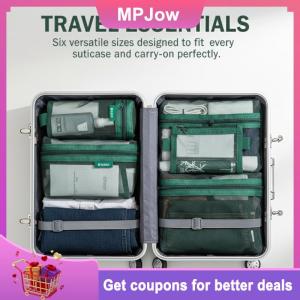 【MPJow】 Mesh Coin Storage Bags 6PCS Transparent Zipper Pouches Handy Card Organizer Bags for Daily Small Items