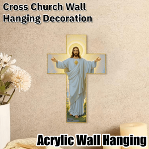 【Good News is Coming】Acrylic Wall Decoration Home Art Decoration Cross Church Wall Hanging Decoration For Living Room