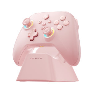 Machenike G3 V2 Pro Tri Mode Wireless Gamepad With Charging Dock Gyroscope Force Adjustable Hall Effect Joystick 1000mAh Battery Gaming Controller For Switch PC