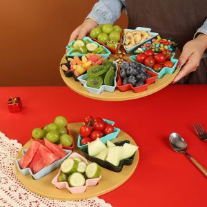 NCNC Hình cây giáng sinh Đĩa trái cây khô quả hạch Nhựa Sáng Tạo Đĩa trái cây Trang trí bàn Dễ thương Đĩa đựng kẹo Lễ Hội sôi động