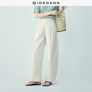 GIORDANO Women Casual Pants Pure Cotton 100% Cotton Casual Pants Casual Stylish Trendy Elegant Comfortable 18416005