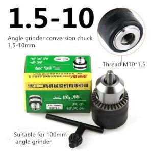 Kepala Chuck Bor 10mm Kunci Keyles Drill Komplit Kepala Bor 10mm Chuck Untuk Drat Gerinda & Kunci