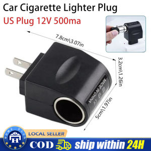 AC Adapter With Car Socket Auto Charger EU Plug 220V AC To 12V DC Use For Car Electronic Devices Use At Home