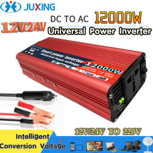 JUXING Power Inverter 12000W/10000W DC12V/24V Universal Input To AC 220V With Universal Socket Used For Mobile Phone Charger Emergency Power Supply Outdoor Power Supply