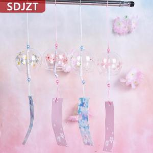 [COD] SDJZT 1PC แก้วลมตีระฆังแขวน CRAFT WIND Bell Home decors SAKURA Pattern