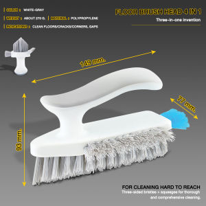3 in 1 Gap Cleaning Wiper Brush Gap Cleaning Squeegee Brush Rotatable Floor Brush Stiff Bristle Brush Scrubber with Long Handle Cleaning Brush Gap Dust Cleaning Brush Removable Floor Scrub Brush for Sink Bathtub Corners Bathroom Kitchen Floor Deck