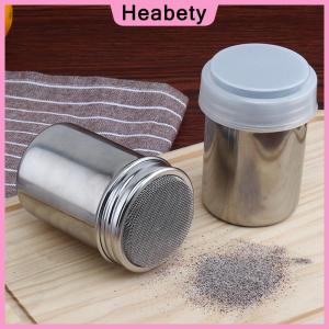 Heabety  Stainless Steel Chocolate Shaker Icing Sugar Powder Cocoa Flour Coffee Sifter