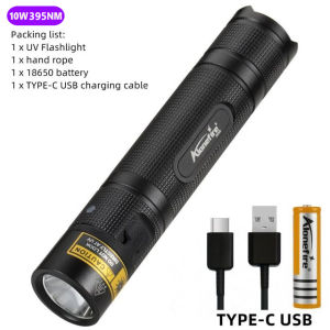 Alonefire SV005 395nm UV Led Flashlight Ultraviolet Flashlight Invisible Torch for Pet Stains Marker Check UV light