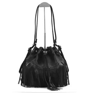 Vintage-style womens backpacks new tassel bag cross-border cloud bag European and American large-capacity shoulder bag