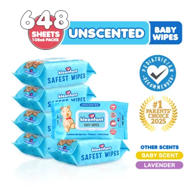 Kleenfant Baby Wipes Unscented 108 Sheets Pack of 6 Newborn Baby Essentials Wet Wipes Sale