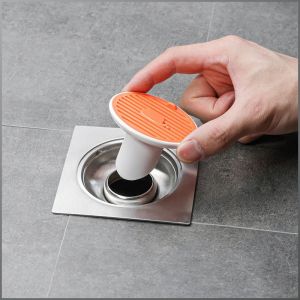 ท่อระบายน้ำพื้นแม่เหล็ก ป้องกันการอุดตัน ท่อระบายน้ำพื้นอ่างล้างจาน ตัวกรองแยก เปิดฝาอัตโนมัติเมื่อโดนน้ำ