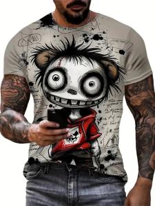 [Local Stock] VCC Funny 3D Animal Print Mens T Shirt Hip Hop Harajuku Vintage Clothes Casual O-neck Loose Top Fashion Breathable Short Sleeve Tee