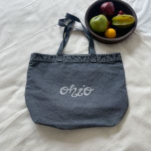Người nổi tiếng mạng phong cách Harajuku Hàn Quốc ins Túi vải in chữ được giặt và tạo hiệu ứng cũ kỹ để mang lại vẻ ngoài cổ điển giản dị nghệ thuật túi đeo một bên vai.