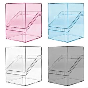 PURETEN Transparent Card Storage Box Acrylic 100PCS Capacity TCG Deck Box Durable Secure Storage Card Display Box For TCG Cards