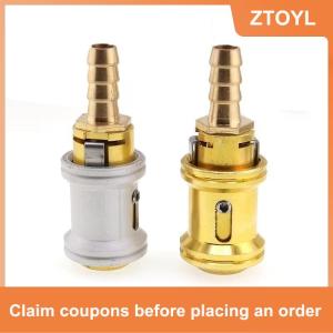 【ZTOYL】 6.5 8mm xe lốp van Clip bơm vòi phun kẹp rắn brass không khí Chuck Inflator bơm Adapter nhanh chóng kết nối các lạm phát kết nối