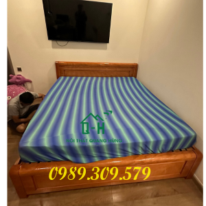 GIƯỜNG GỖ SỒI TỰ NHIÊN CAO CẤP GIAO NHANH HCM
