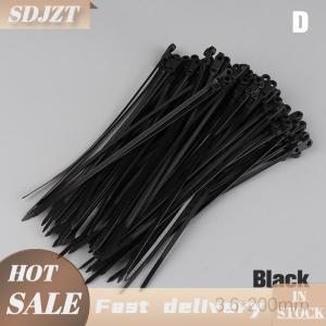 BJ🔩🔧🔗 สายเคเบิลแบบมีรูเกลียวสำหรับผูกสายเคเบิลไนลอนแบบถาวรสายรัดมีซิปพร้อมตัวยึดแบบรูเกลียวล็อคในตัว100ชิ้น