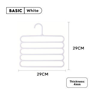 Innohut 5 Layers Hanger Towel Pants Scarf Tie Clothes Holder Organizer Wardrobe Penyangkut Tudung 多功能挂衣架