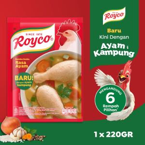 Royco Bumbu Kaldu Penyedap Rasa Ayam Formula Baru Ayam Kampung 220g - Royco Penyedap Rasa Bumbu Penyedap Makanan Bumbu Kaldu