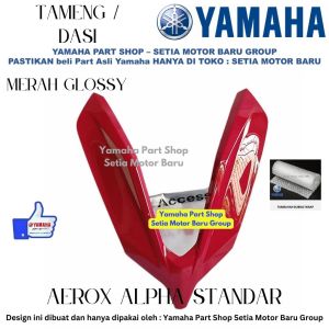 Tameng Panel Dasi Depan Merah Glossy Aerox Alpha Standar Red Solid H Asli Yamaha Surabaya