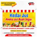 Cetak Spanduk Banner Jualan Jus Aneka Buah Segar. 