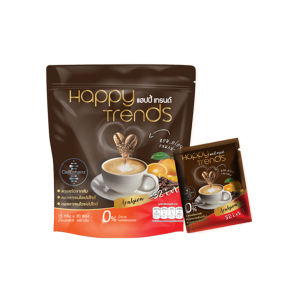 (1 แพค ) Happy Trends Coffee แฮปปี้ เทรนด์ คอฟฟี่ กาแฟอาราบิก้า กาแฟผสมคอลลาเจน ไม่มีน้ำตาล ไม่มีคอเลสเตอรอล ไม่ทำให้ใจสั่น (20ซอง)