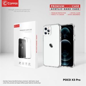Acrylic Hard Case Clear Untuk Poco X3 Pro ( Brand: COPPERINDO )