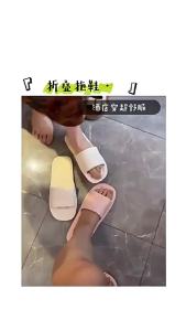 Hotel Slippers Travel Folding Slippers For Women Portable Swimming Business Trip Bathroom Shoes Non-Slip Couple Slippers
