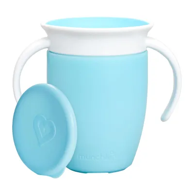 Munchkin Miracle 360 Degree Trainer Cup - 7oz with Lid (Blue)