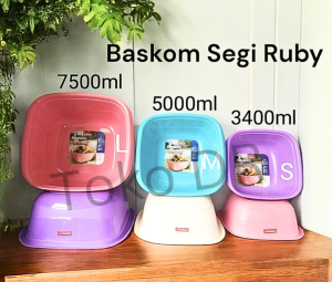 Baskom Segi Ruby S-BB004-3400ml / M-BB005-5000ml / L-BB006-7500ml / GBUplast / Plastik