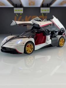 LEO 1:24 Pagani Huayra Supercar Sprayable Metal Diecast Alloy Toy Car Model Trucks For Kids Toys Vehicles Hobbies Collectio