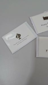 Korean Metal High-end Greeting Card Birthday Gift Thanks Blessing Message Card Postcard