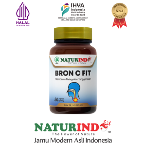 Naturindo Bron C Fit 50 Kapsul Untuk Mengatasi Batuk Pilek dan Melegakan Tenggorokan Secara Alami