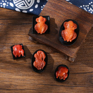 Simulation roast duck food game resin handicraft mini roast duck magnet sticker doll house miniature food game ornament h2609