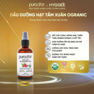 Dầu tầm xuân USDA giúp dưỡng da đầu và mọc tóc Pura Dor by Hyggee roseship oil 118ml