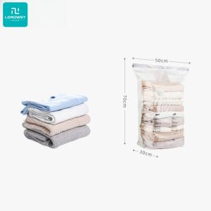 LORDWEY Clothes Storage Vacuum Bag with Valve No Need Pump Transparent Folding Compressed Organizer Travel Large Vacuum Bags Seal Packet