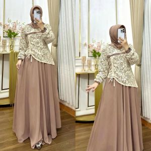 Sabrina Dress Ceruty Babydoll Swaroski Dress Wanita Terbaru 2025 Kekinian Gamis Viral Dress Kondangan