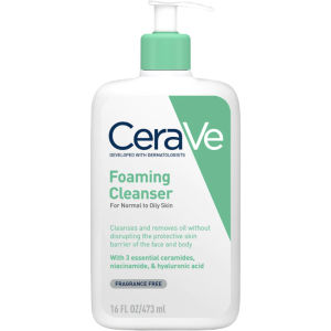 CeraVe Foaming Cleanser 473ml 3 Essential Ceramides + Niacinamide + Hyaluronic Acid Gentle Oil Control Cleansing For Normal To Oily Skin