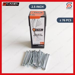 [500 GRAM] CAMEL PAKU BETON PUTIH TEMBOK 1" 1.25" 1.5" 2" 2.5" 3" 4" INCH INCI 500 GRAM CONCRETE NAILS