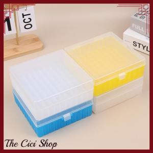 [The Cici Shop] 100 Holes Laboratory Plastic Tube Box Rack Use For 2ml 1.5ml 1.8ml Cryopreservation Tube With Connection Cover