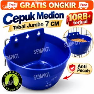SEMPATI Cepuk Medion Super Tebal Premium Wadah Pakan Minum Gantung Ayam Burung Tempat Makan Kandang Unggas Bebek Merpati Parrot Lovebird Kenari Murai Kacer Multifungsi