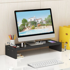 luckluck Monitor Stand Monitor Riser Wooden Laptop Stand Computer Stand 1/2 Layer Laptop and Monitor Mount