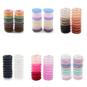 18pcs Flexible Hair Ties For Women No Dent Ponytail Rings Full Hair Friendly Secure Holding Ponytail Accessories