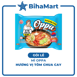 [GÓI LẺ] - OTOKI - Mì Oppa hương vị Tôm chua cay Oppa mì tôm chua cay Oppa Hàn Quốc Mì Oppa Hàn Quốc ăn liền (65g/gói)